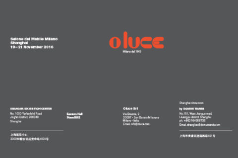 Oluce at the first edition of the Salone del Mobile.Milano Shanghai