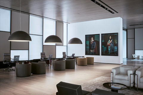 Oluce’s Sonora lamp in the new Roomers Hotel designed by Lissoni Architettura