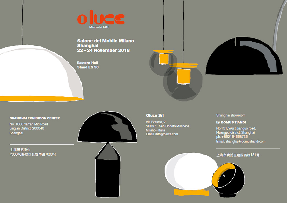 Oluce in China for the Salone del Mobile Milano.Shanghai